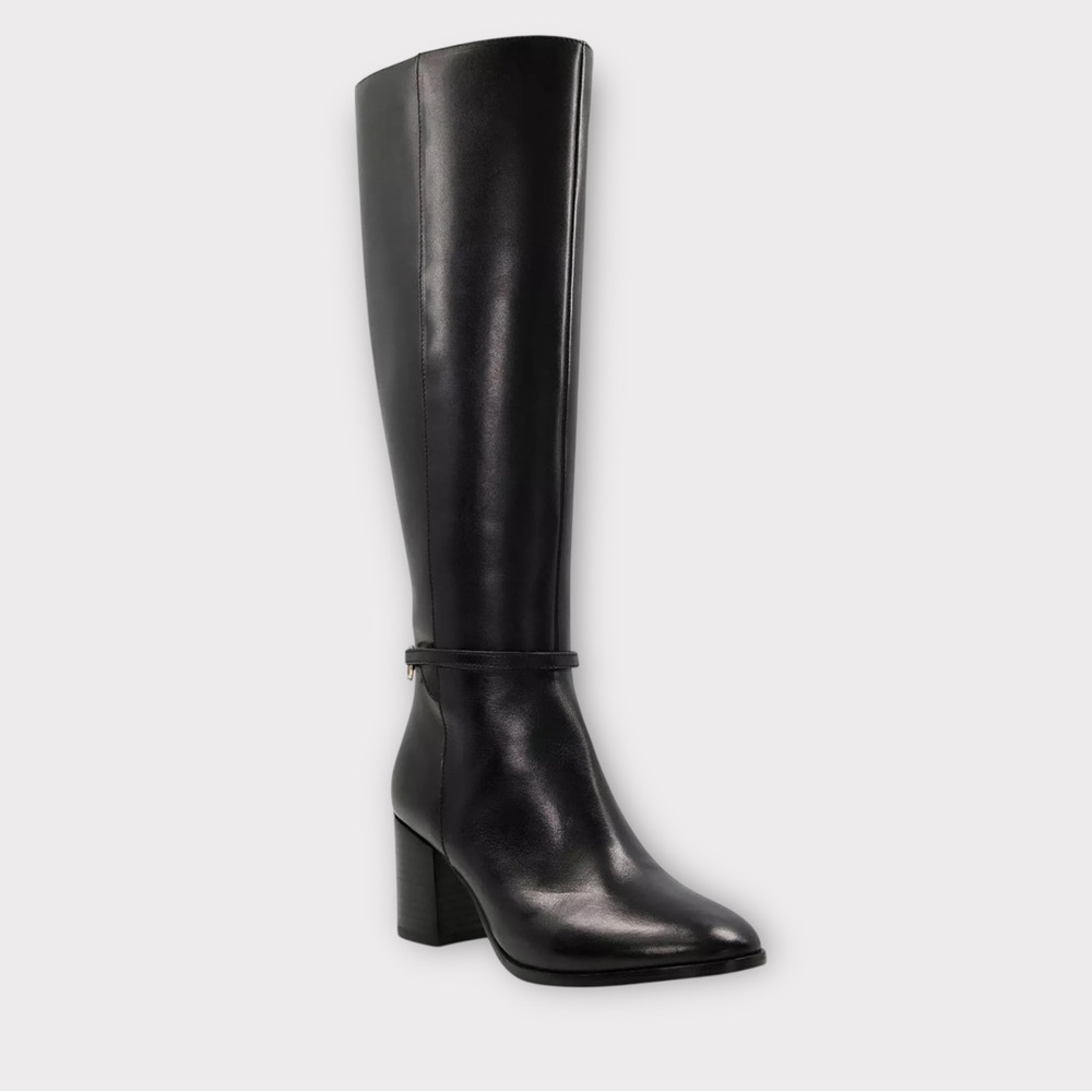 New! Dune London Tadley Knee High Leather Boots Horse Bit Snaffle Back Detail
